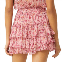 Misa Los Angeles Women's Marina Skirt in summer ditsy - women's skirt - detail view