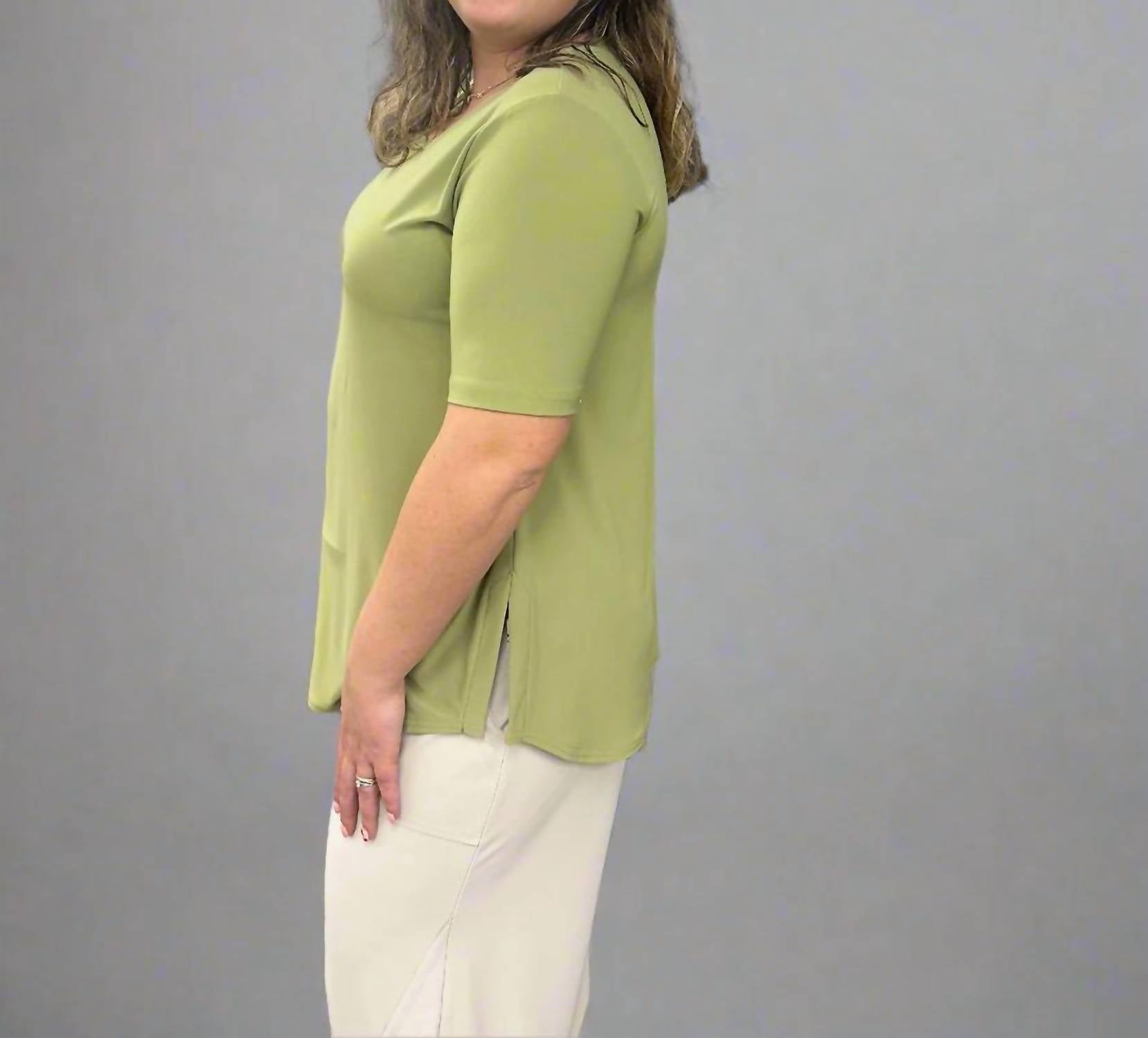 Sympli Go To Classic Short Tee in epsom - women's t-shirt - alternate view