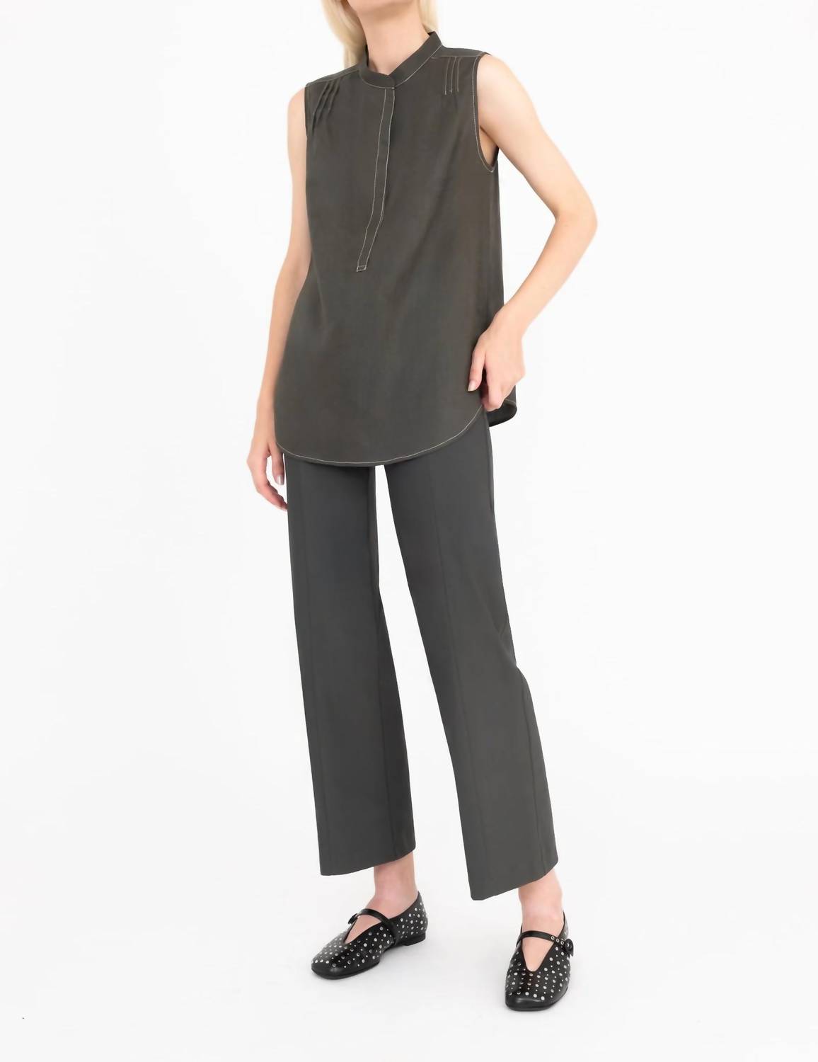 Elaine Kim - Dionea Linen Shell Blouse