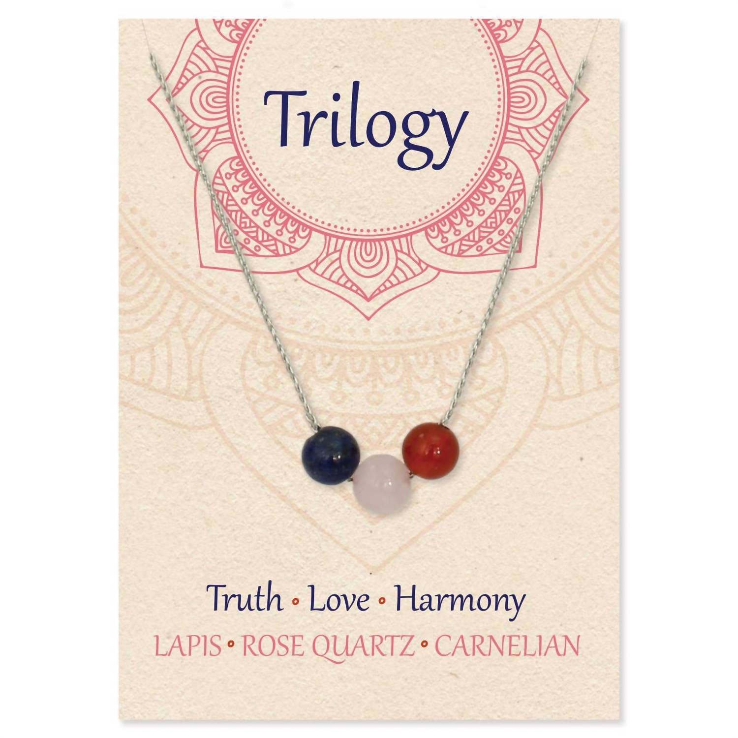 Zad - Women's Healing Trilogy Stone Bead Necklace