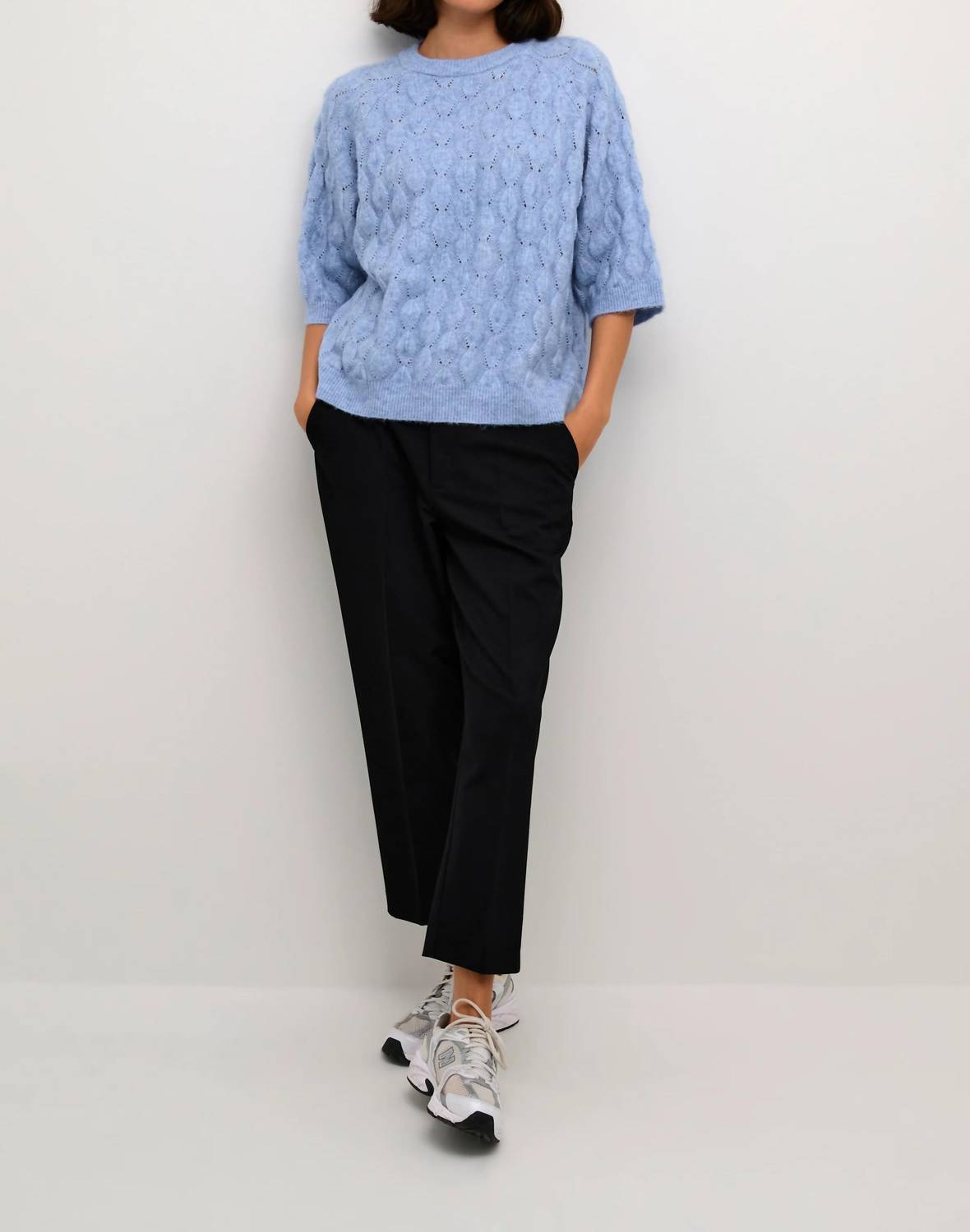 Kaffe - Malene Half Sleeve Round Neck Pullover Sweater