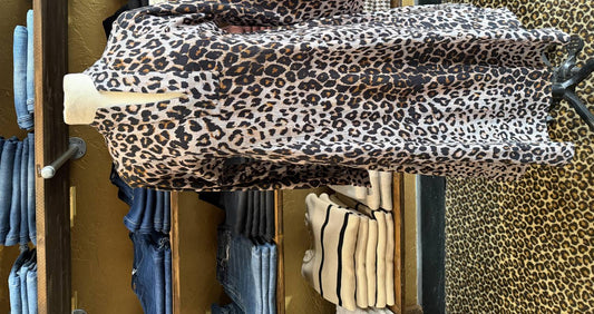 Uncle Frank - Women's Leopard Gauze Midi Dress