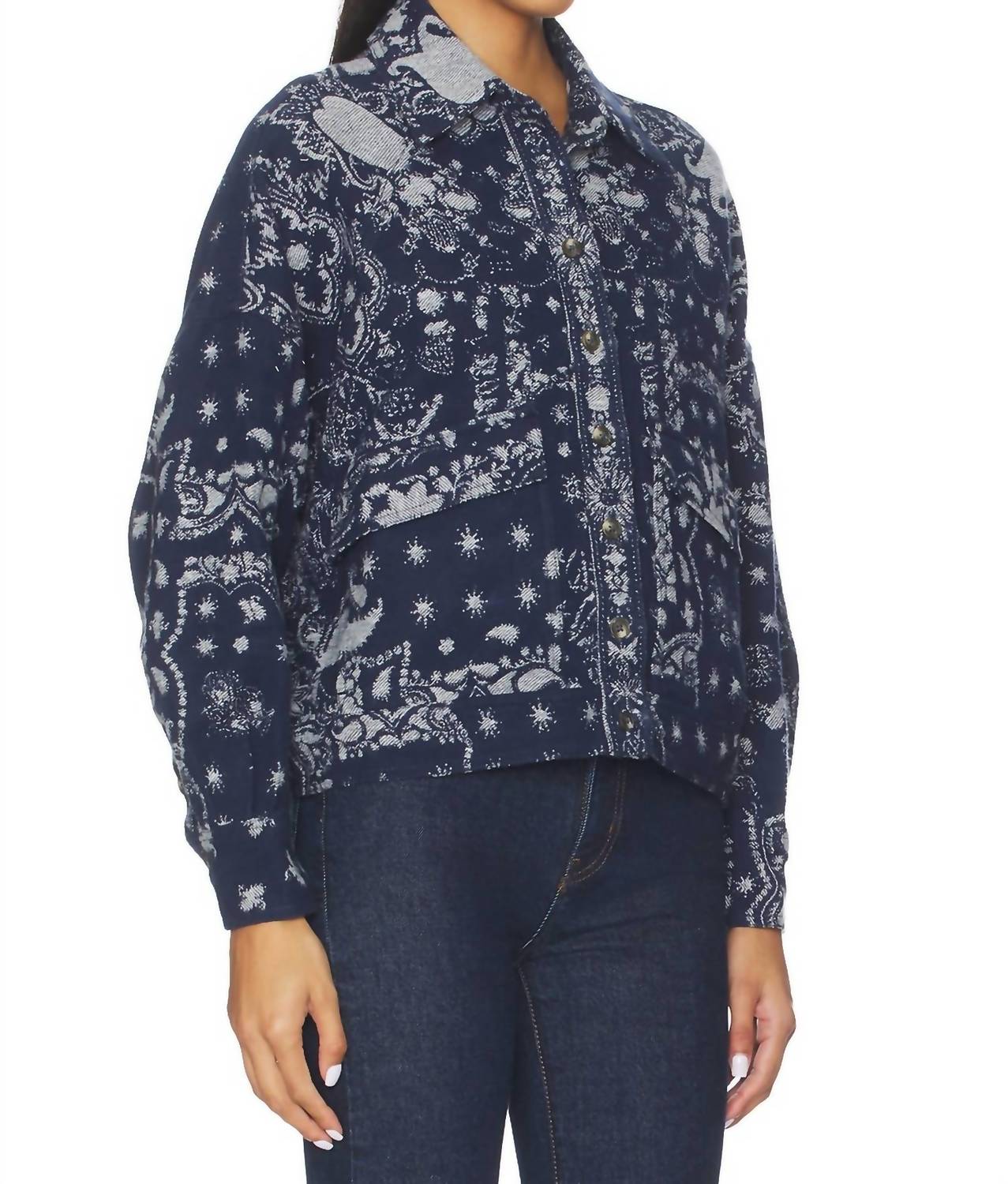 Free People - Bandana Jacquard Shirt Jacket