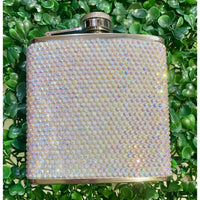 Nima Accessories - Rhinestone Bling 4 Oz Metal Flask