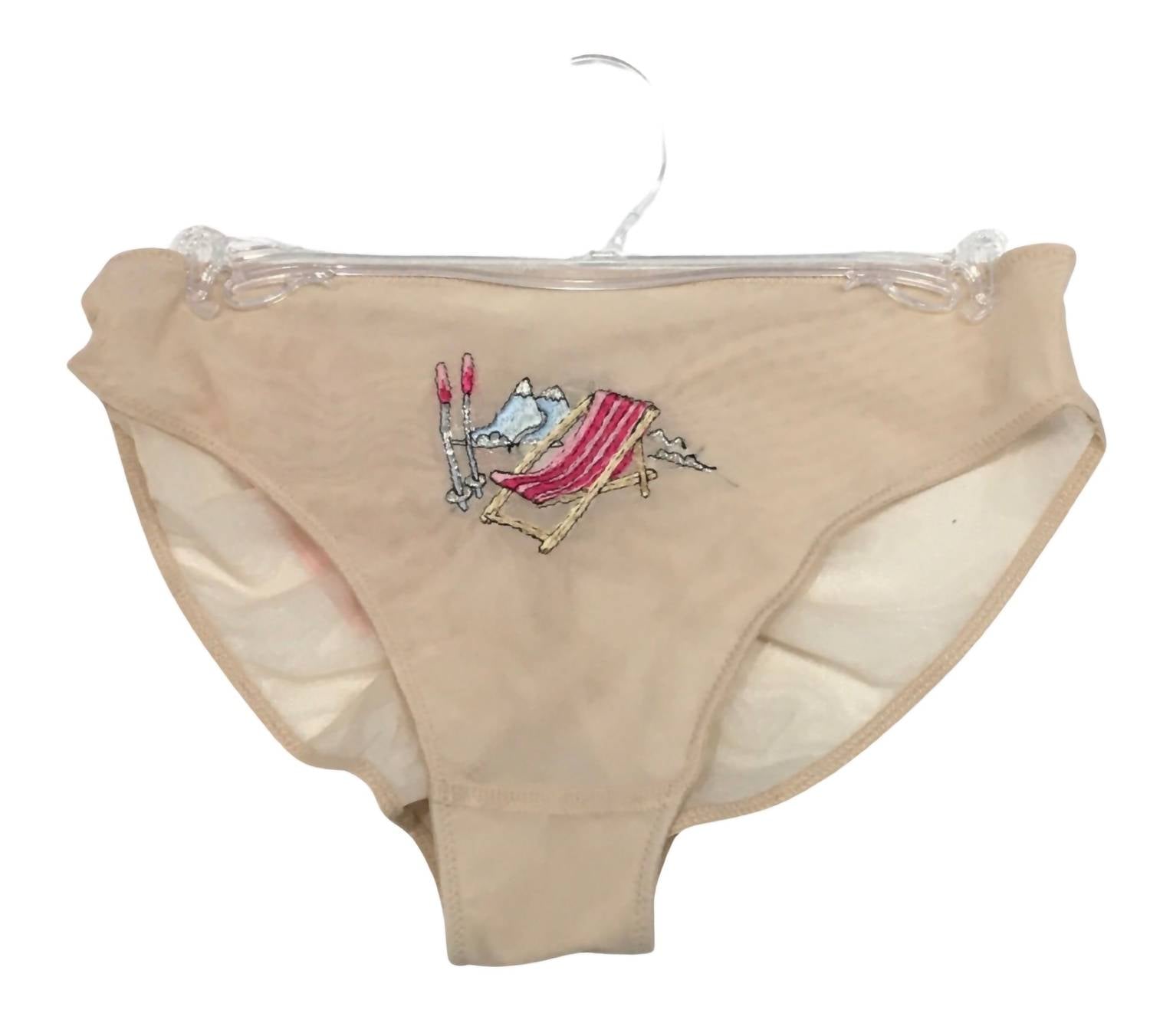 Love & Swans - Women's Ski Embroidery Mesh Panty