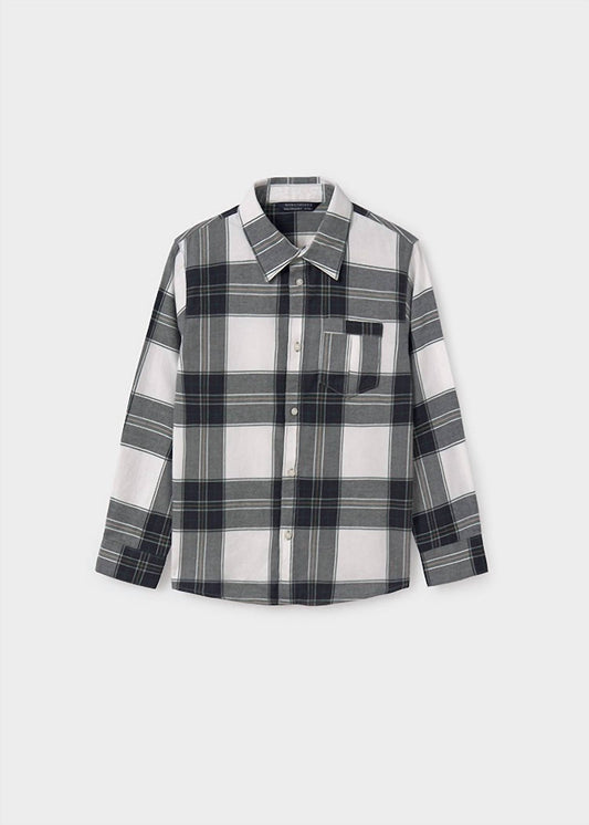 Mayoral - Boys' Soft Plaid Flannel Long Sleeve Shirt