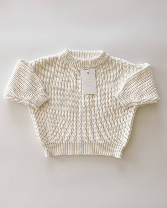 Oat Children - Baby Powder Chunky Sweater