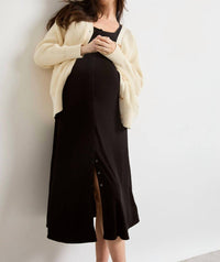 Hatch Softest Rib Nursing Tank Midi Dress in black - women's dress - view 5