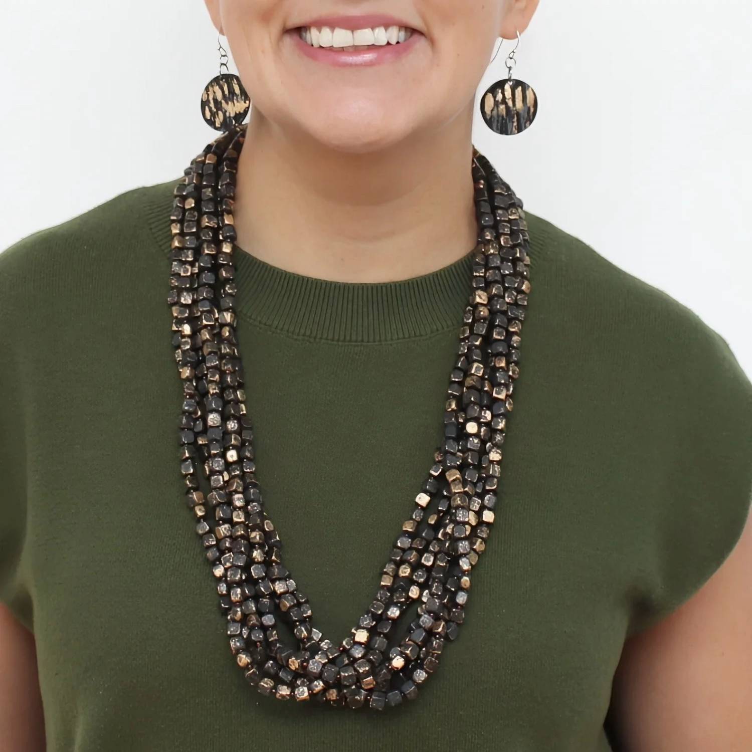 Sylca Designs - Strand Beaded Lacey Necklace