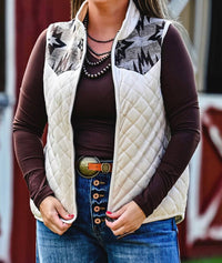 Hem & Thread The Timber Vest in ivory - women's jacket - view 5