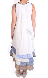 Mara Gibbucci - Ruffle Sleeveless Linen Dress