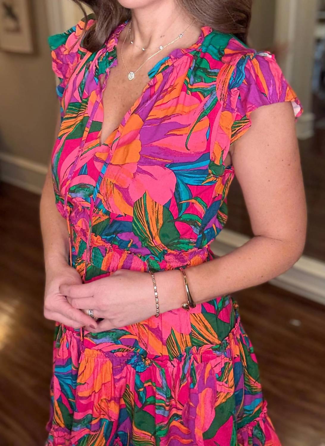 Sugarlips - Tropical Tiered Mini Dress