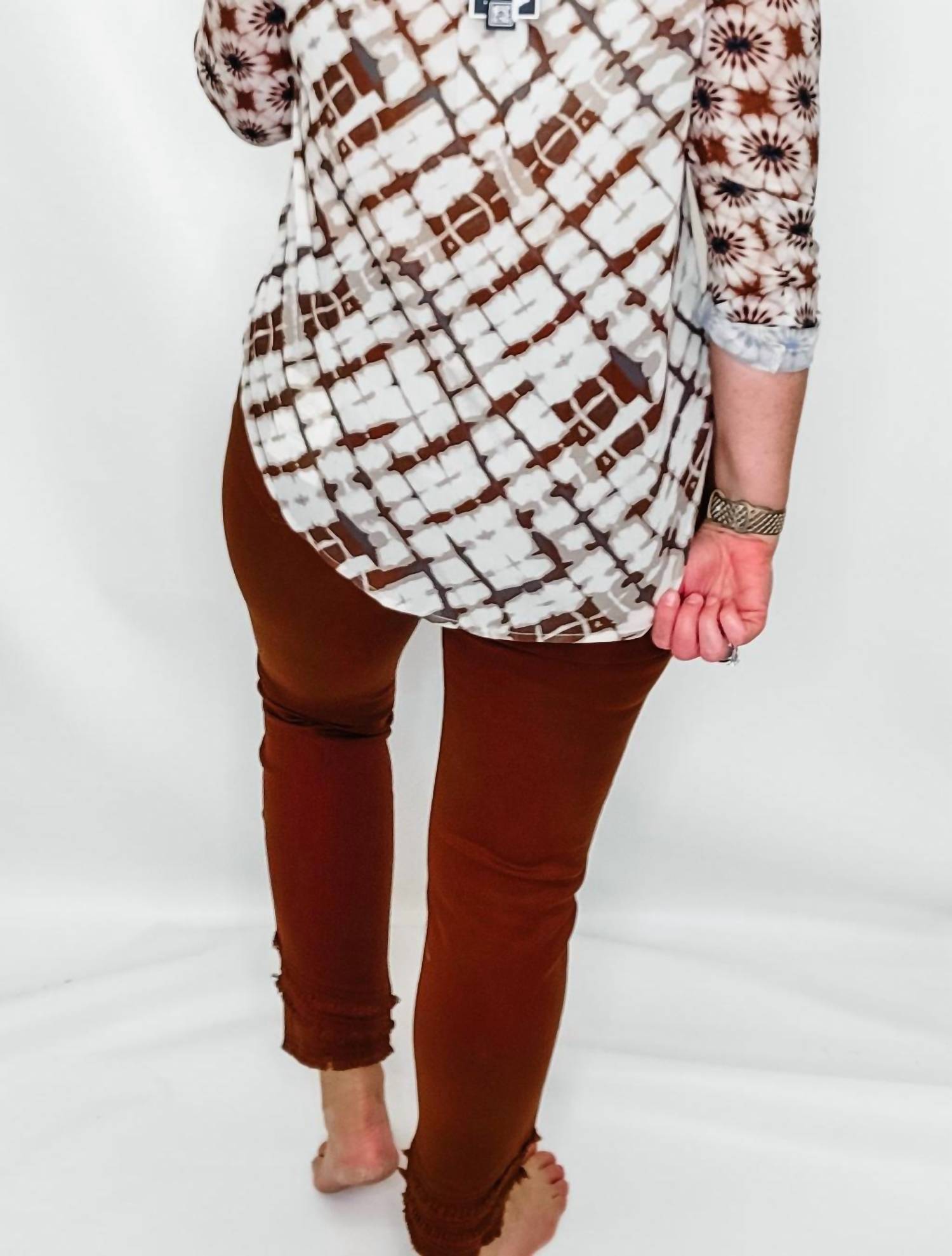 Charlie B - Printed Button Up Top