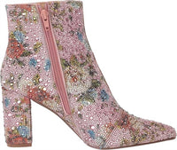 Betsey Johnson Women's Cady Floral Bootie in pink - women's shoe