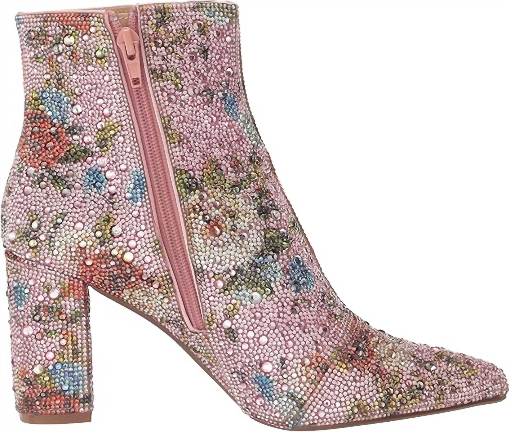 Betsey Johnson Women's Cady Floral Bootie in pink - women's shoe