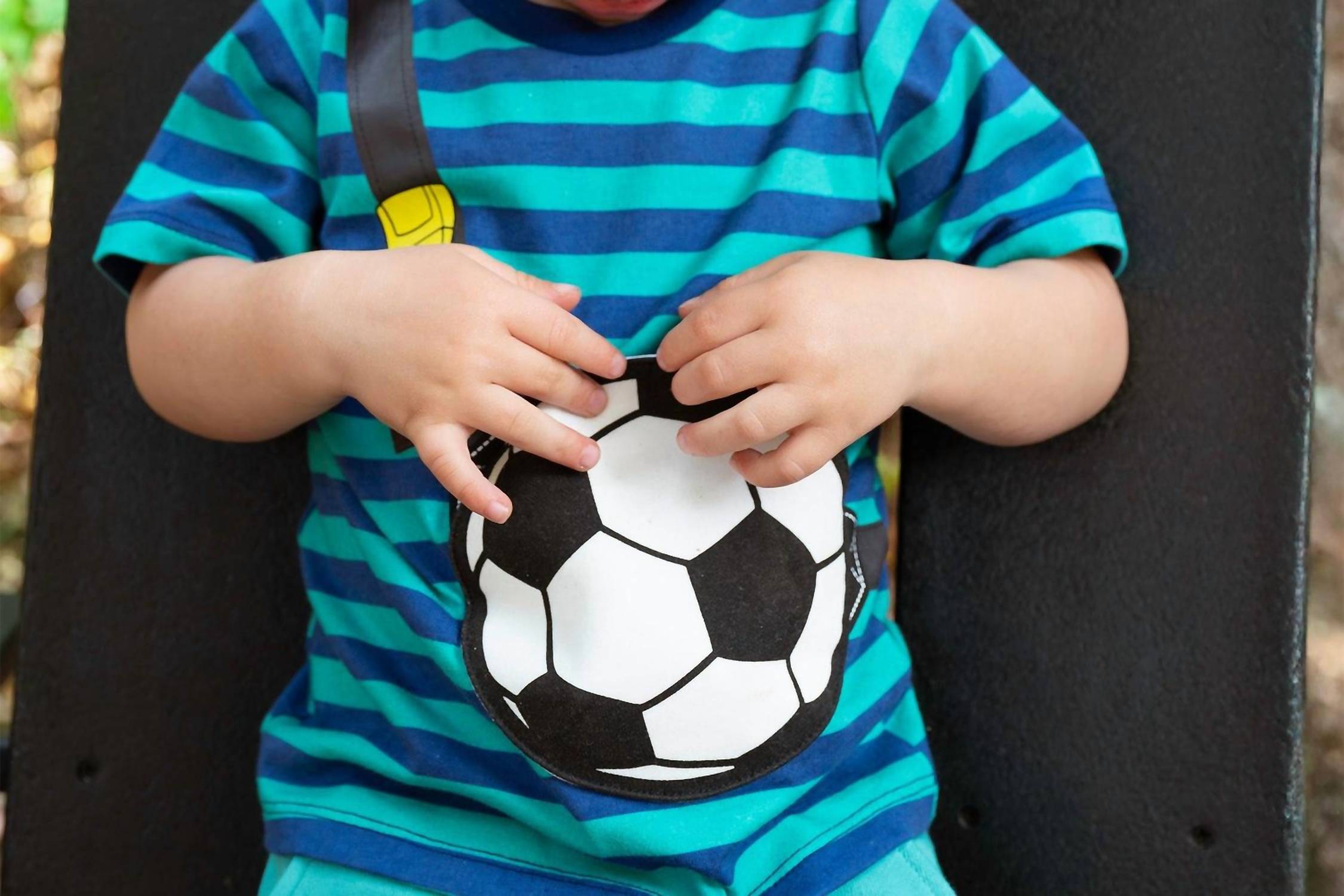 magnetic me Boy's Soccer Short Sleeve Tee + Short Set in soccer bag fidget pocket - item - alternate view
