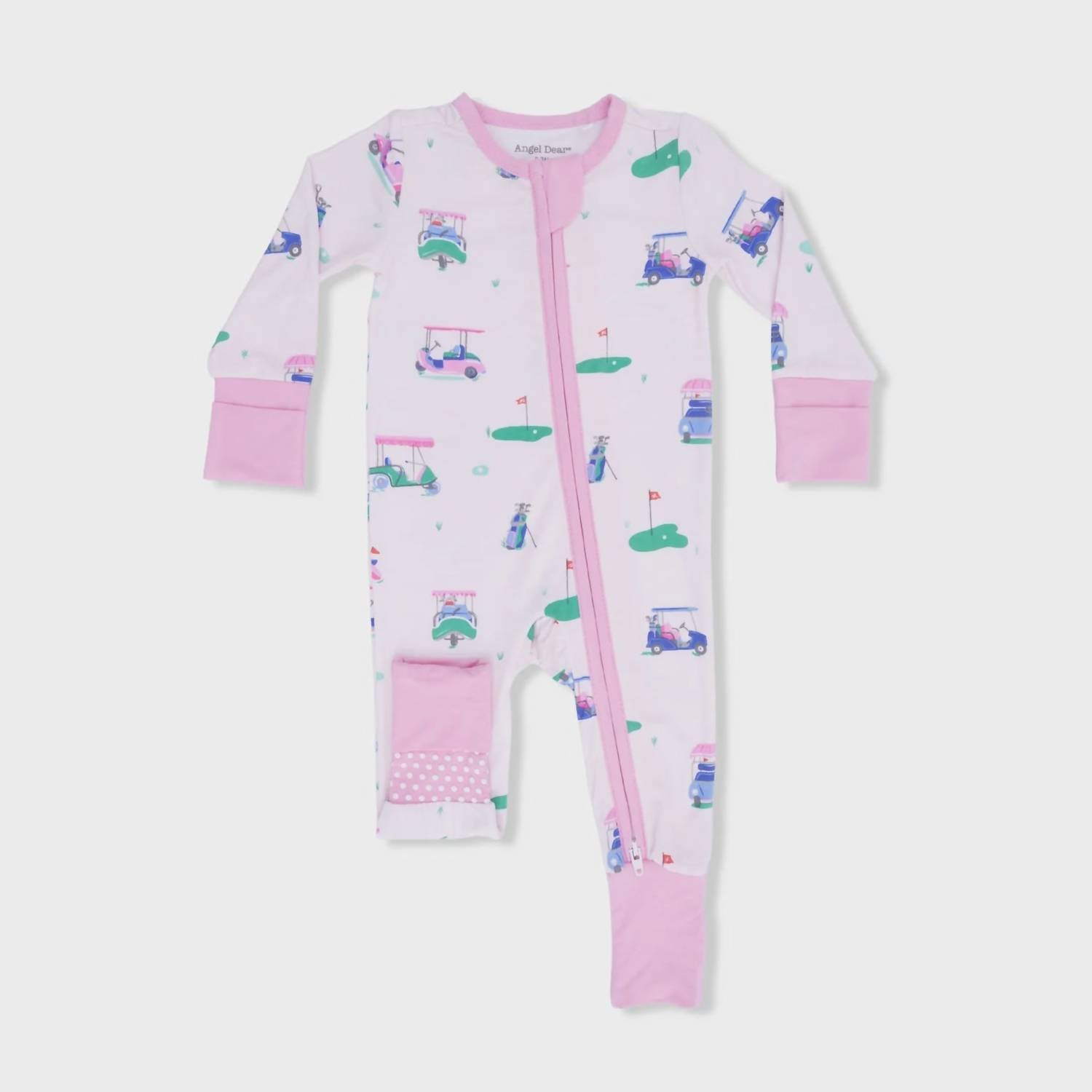 Angel Dear - Girl's Vintage Golf Carts Convertible Romper