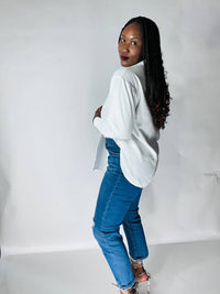 Fore Collection - Caitlyn Oversized Button Up Top