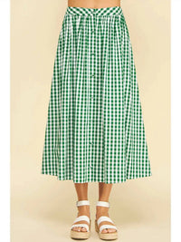 Pinch - Gingham Button Down Skirt