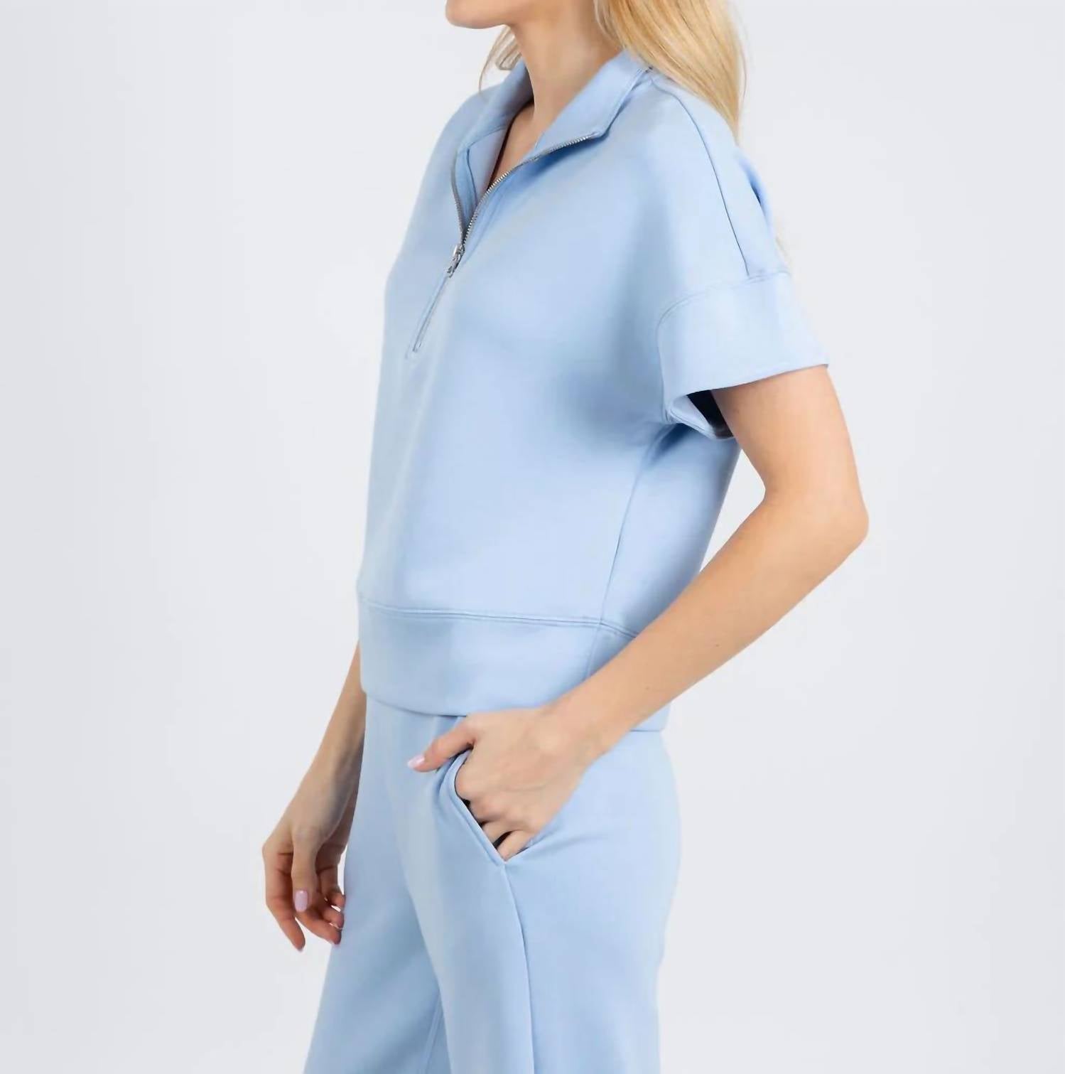 Elliott Lauren - Comfort Zone Quarter Zip Top