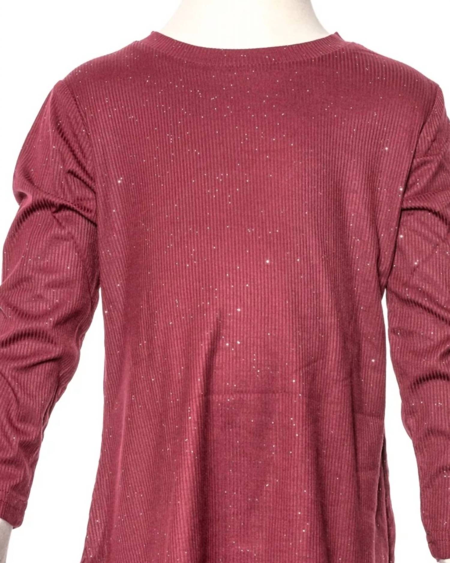 Ml Kids - Girls' Sparkly Ribbed Tunic