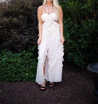 Privy - Women's Sarah Halter Neck Maxi Dress