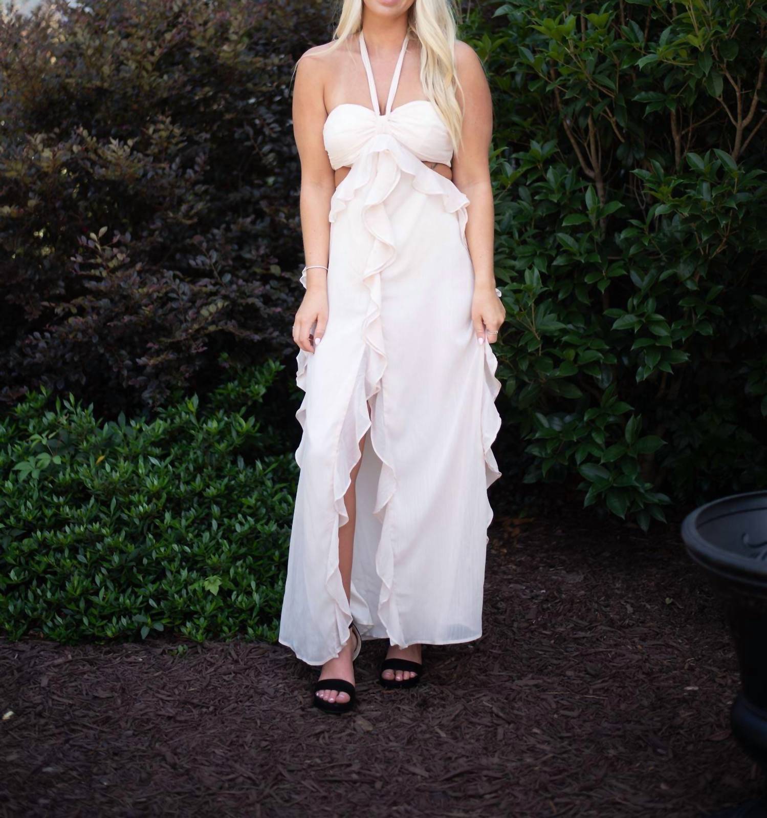 Privy - Women's Sarah Halter Neck Maxi Dress