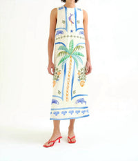 Compania Fantastica - Palm And Mermaid Midi Dress