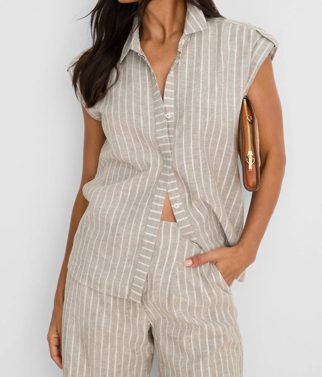 Nic + Zoe - Lurex Linen Resort Shirt