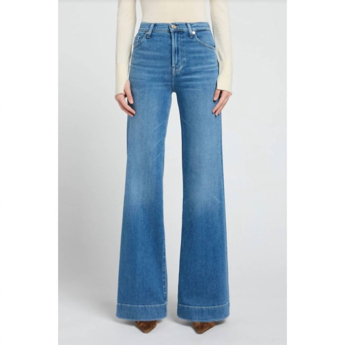 7 For All Mankind - Dojo Slim Illusion Mid Rise Wide Jeans