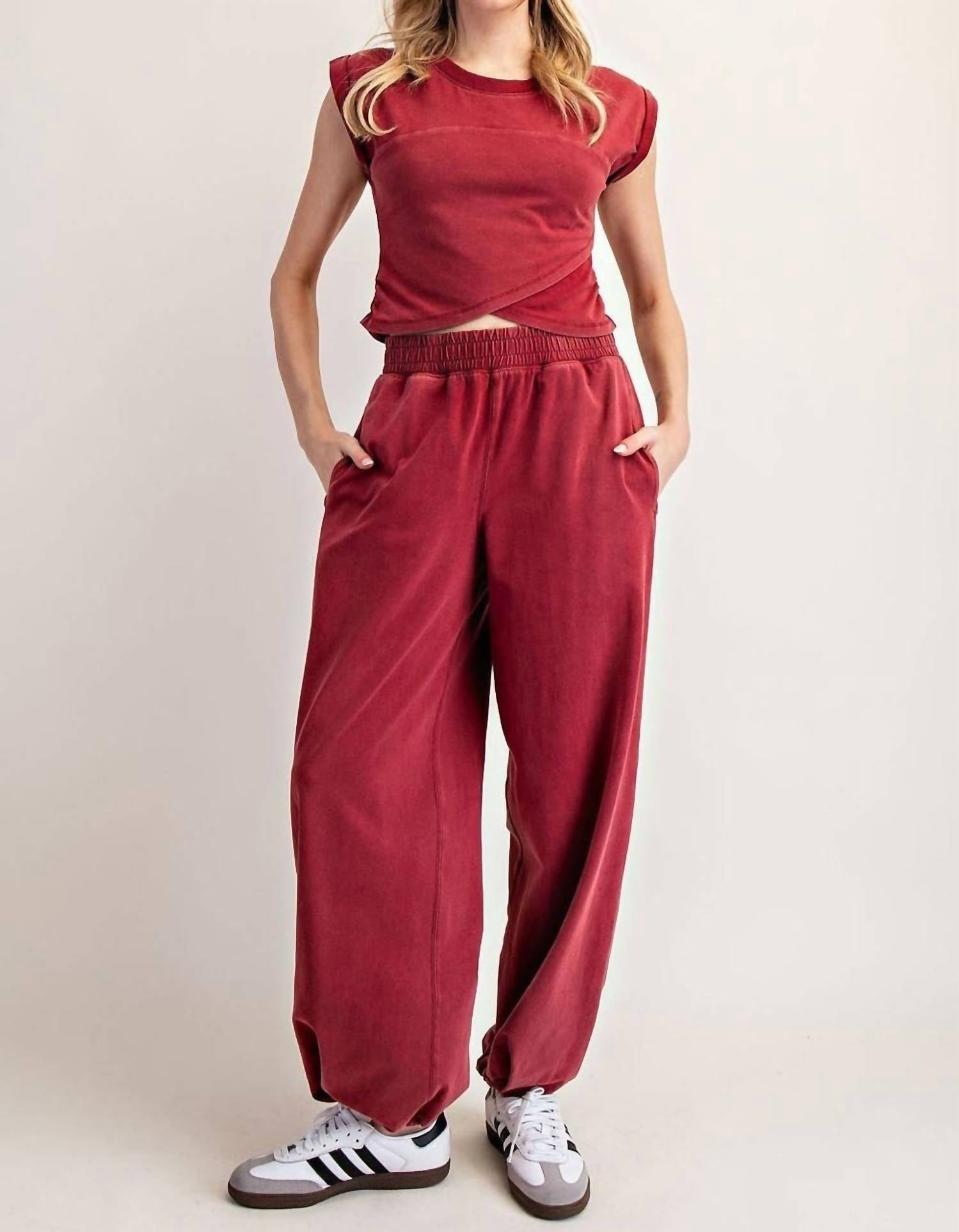 Ee:Some - Solid Pocket Jogger Sweatpants