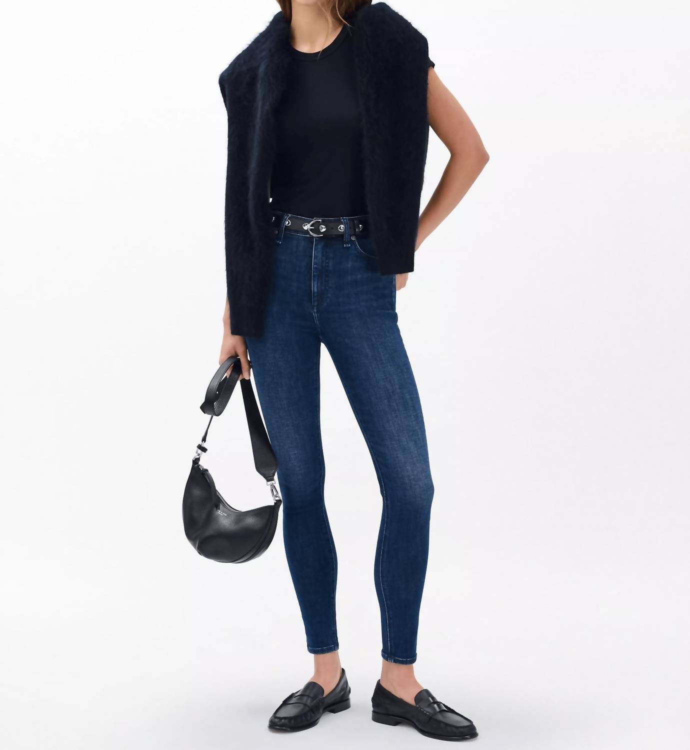Rag & Bone Nina Skinny Jeans in lulu 1 - women's jeans - alternate view