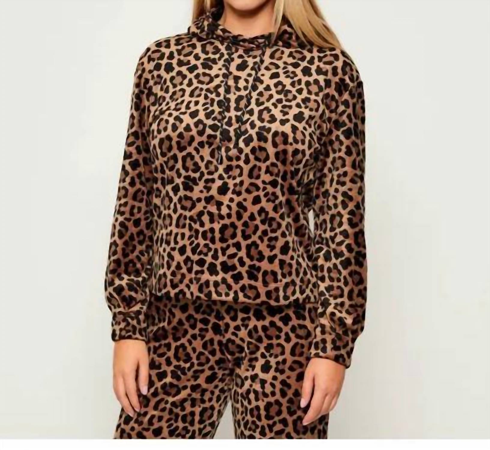 Marc Cain - Animal Print Hooded Sweatshirt