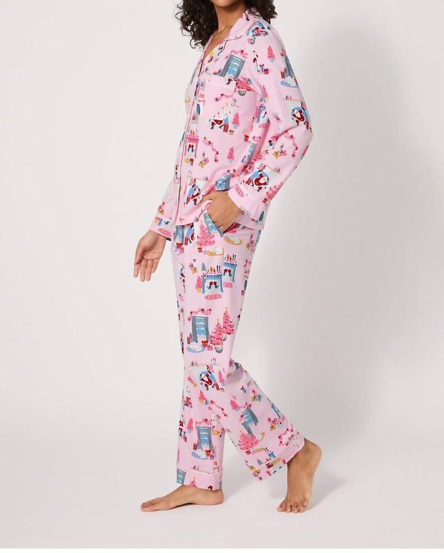 Bedhead Pjs - Must Be Santa Long Sleeve Classic Stretch Jersey Pajama Set