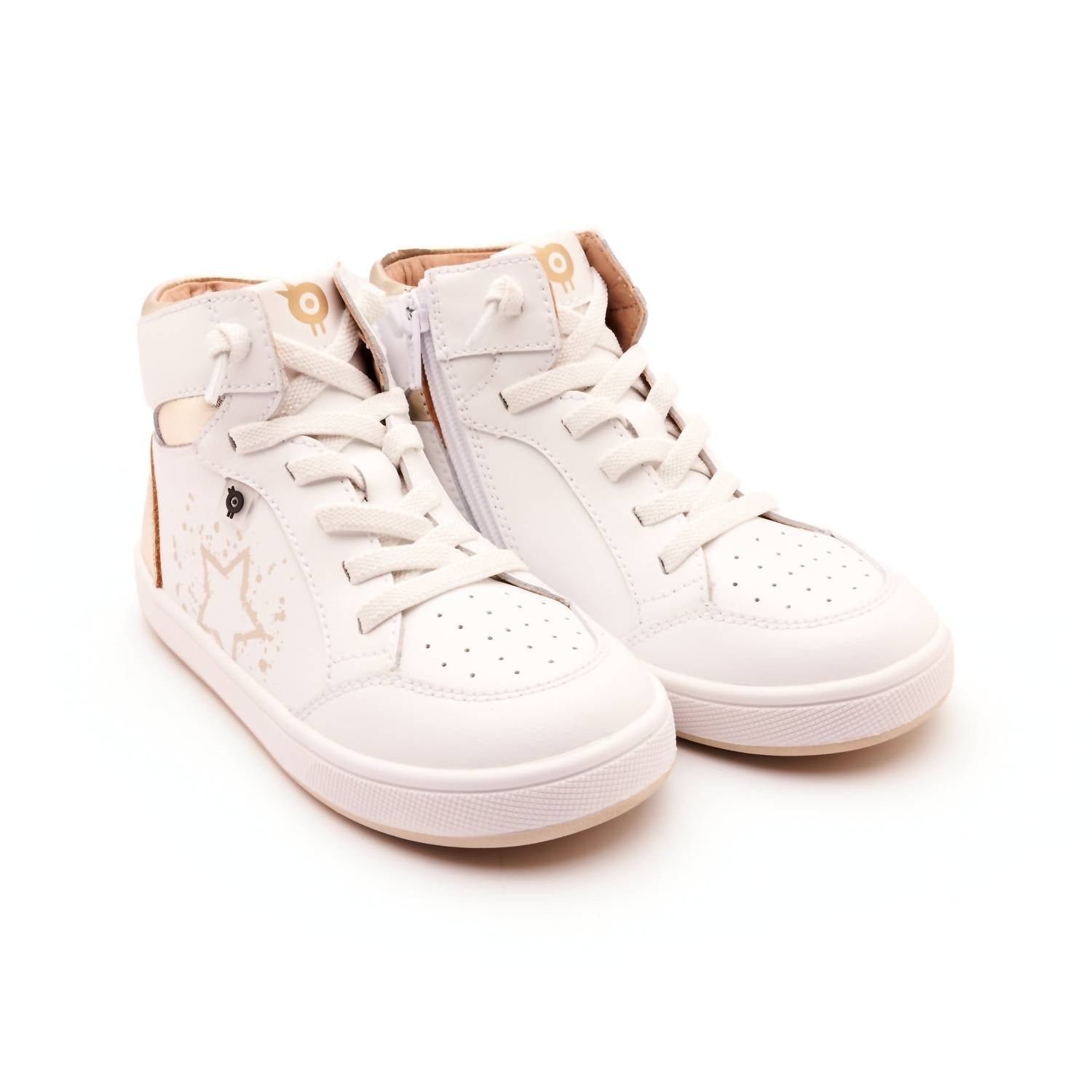 Oldsoles - Girls High Splash High Top Leather Sneakers
