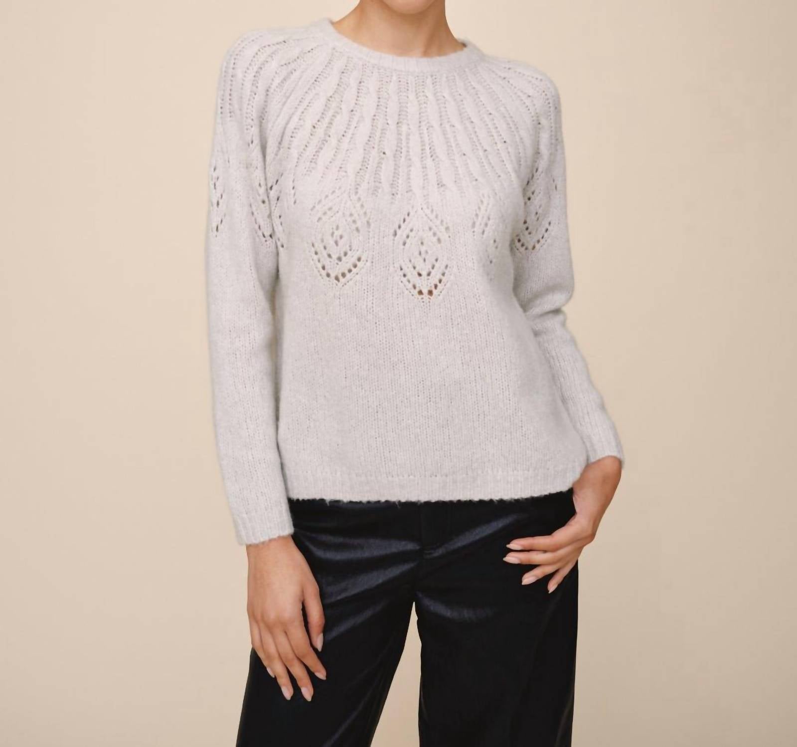 Bella Dahl Relaxed Sweater in frosted oat - women's sweater