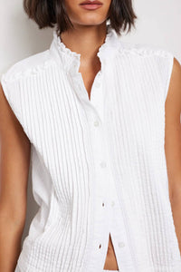 Bobi - Pintuck Sleeveless Top