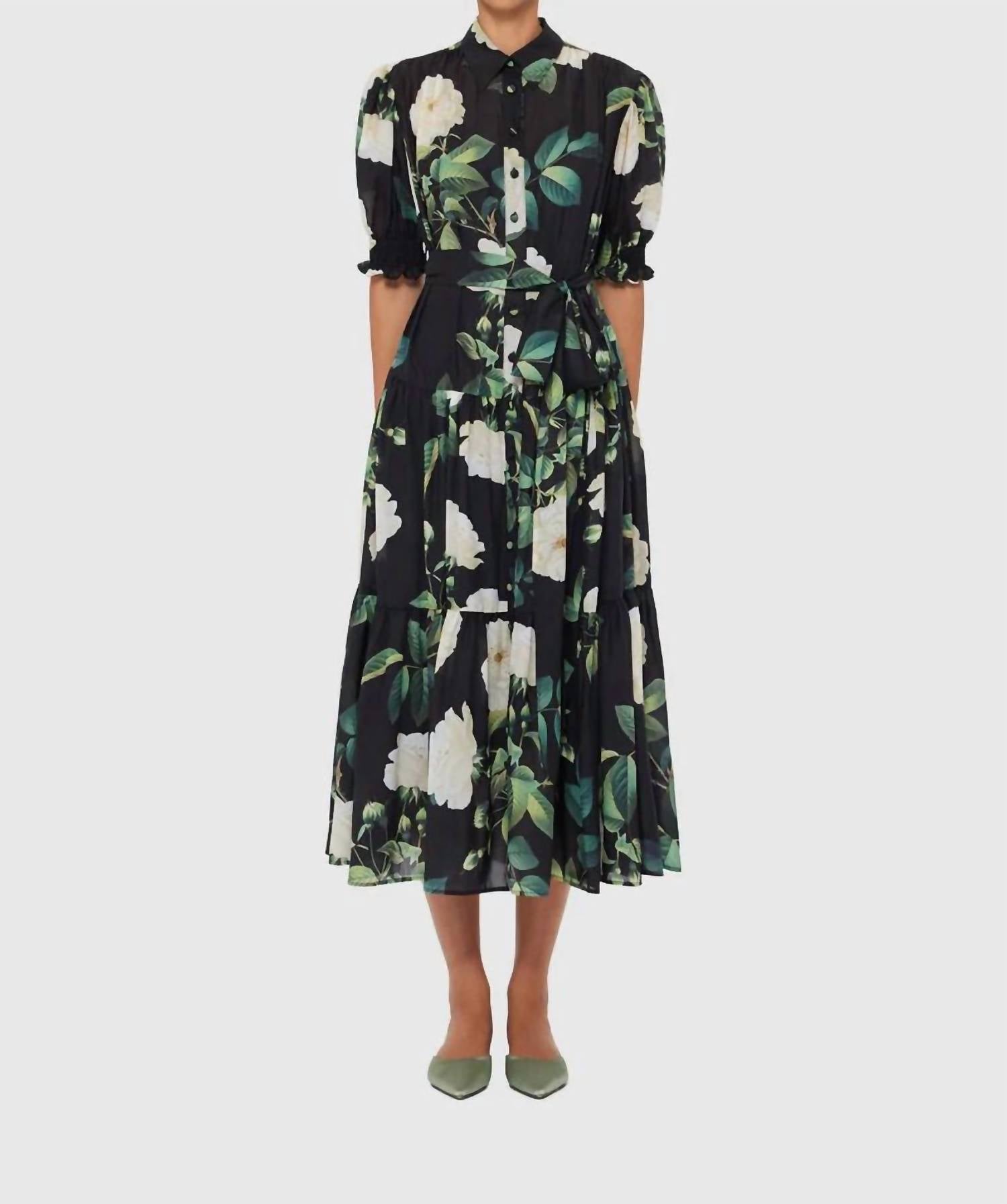 Leo Lin - Ellie Bishop Sleeve Midi Dress