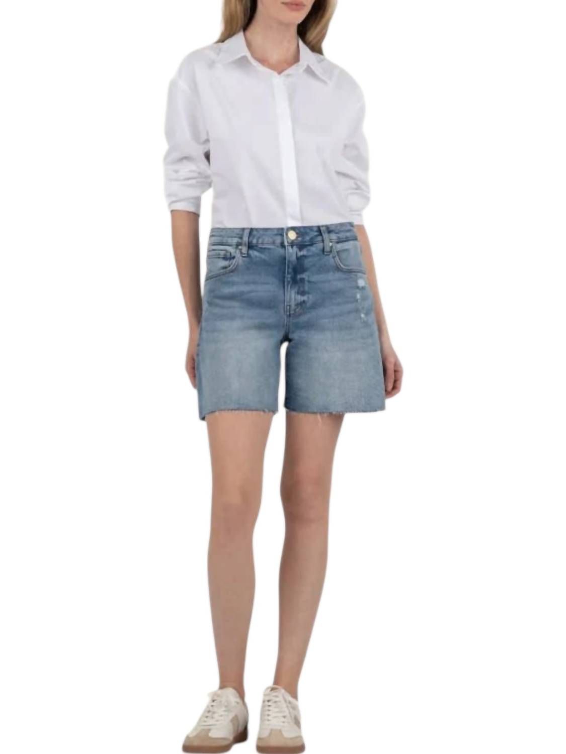 Kut From The Kloth - Hailey High Rise Short With Raw Hem