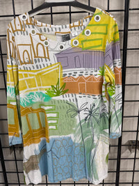 Dolcezza - Women's Palm Springs Cityscape Blouse