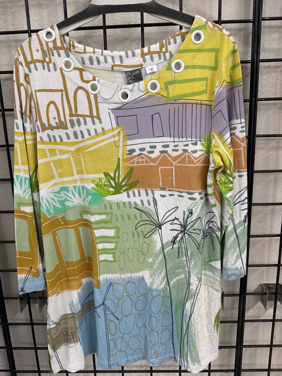 Dolcezza - Women's Palm Springs Cityscape Blouse