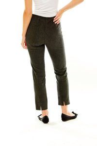 SARA CAMPBELL Flannel Sheri Pants in charcoal heather - women's pants - detail view