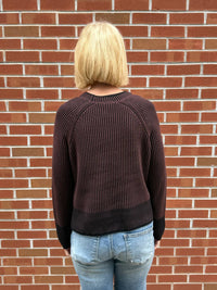 J. Society - Two Tone Plaited Crew Sweater