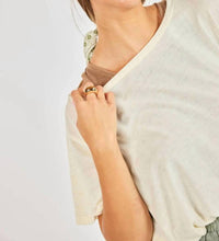 Sadie & Sage - Sand Layered Tank And Tee Set