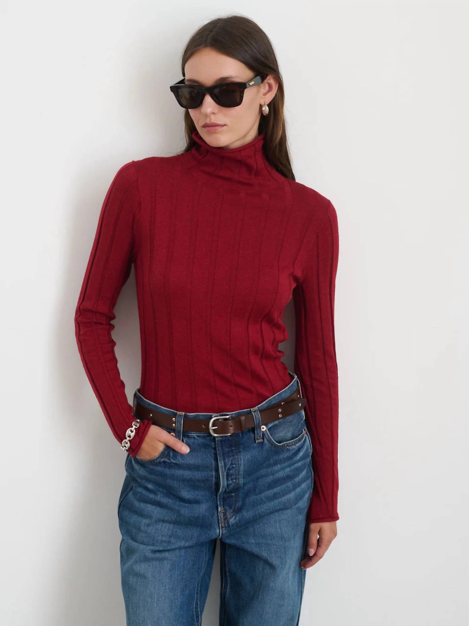 Alex Mill - Ellie Ribbed Turtleneck Knit Top