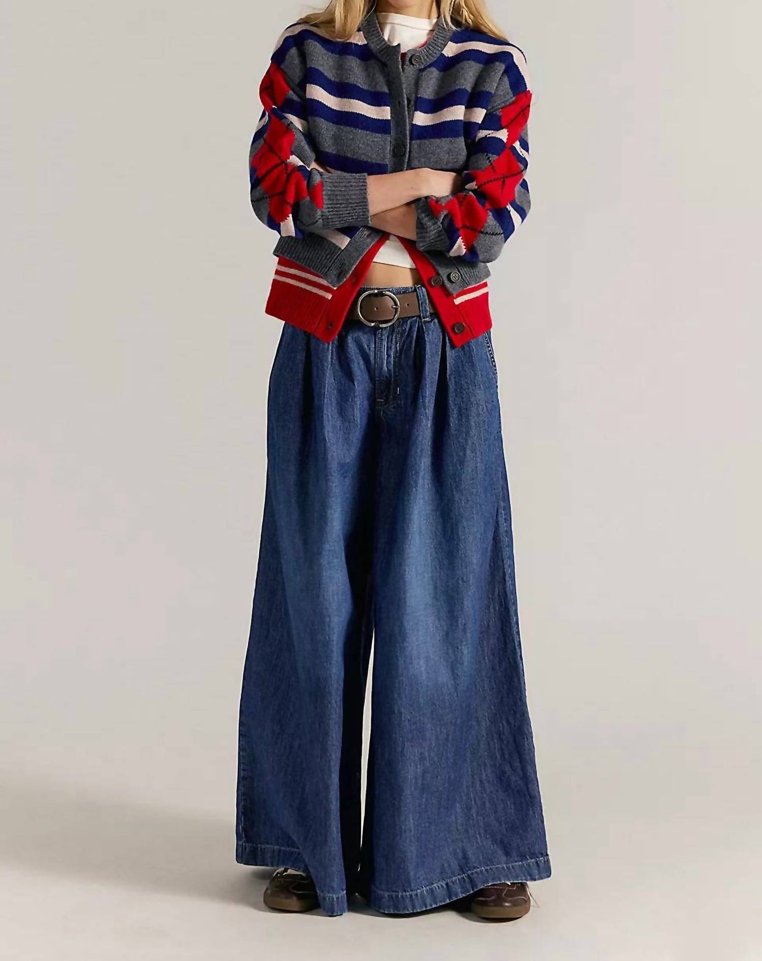 Free People Scout Wide Leg Jeans in deep indigo - women's jeans