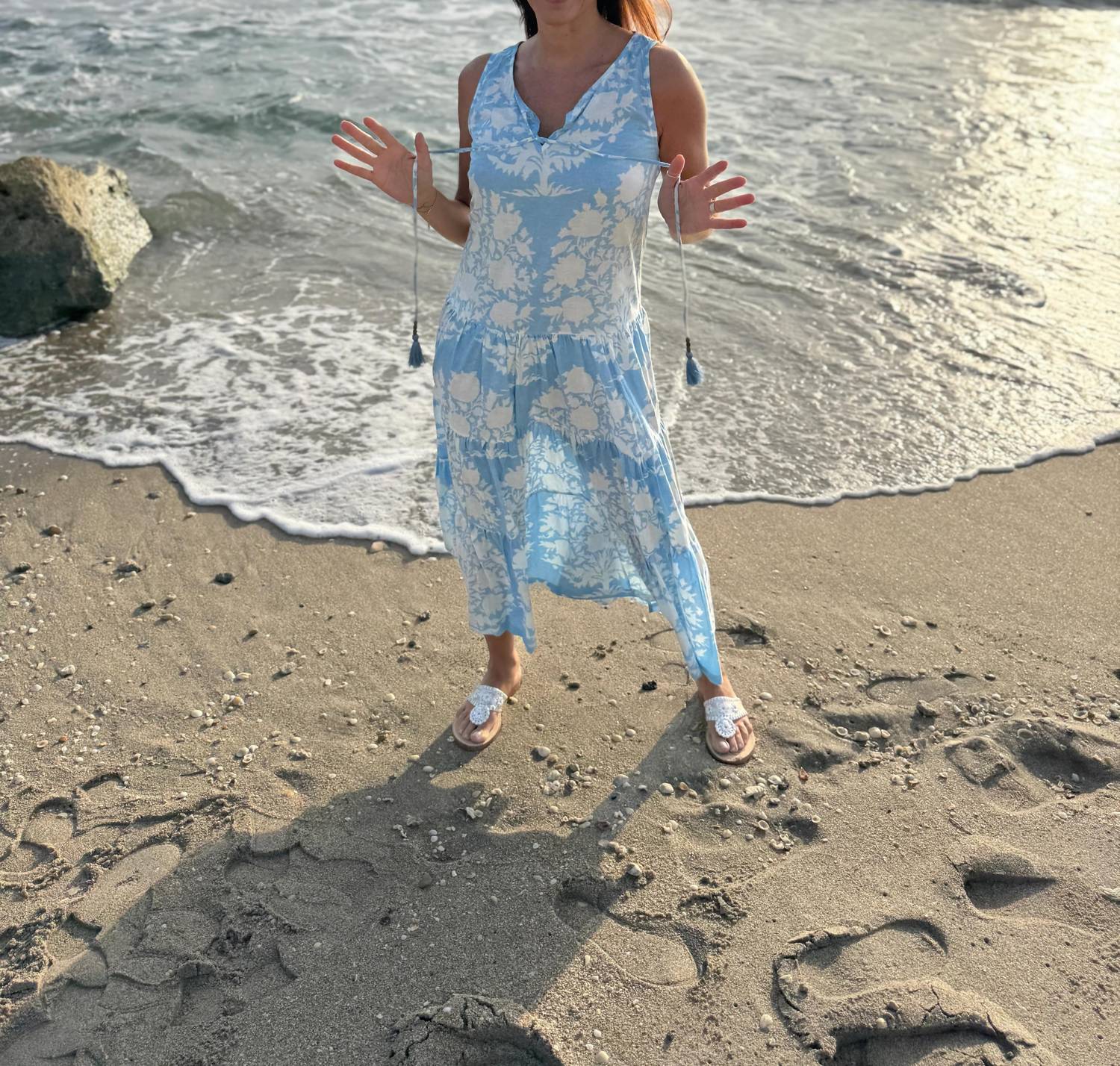 Pick Happy - Women's Relax Long Dress With Tassels