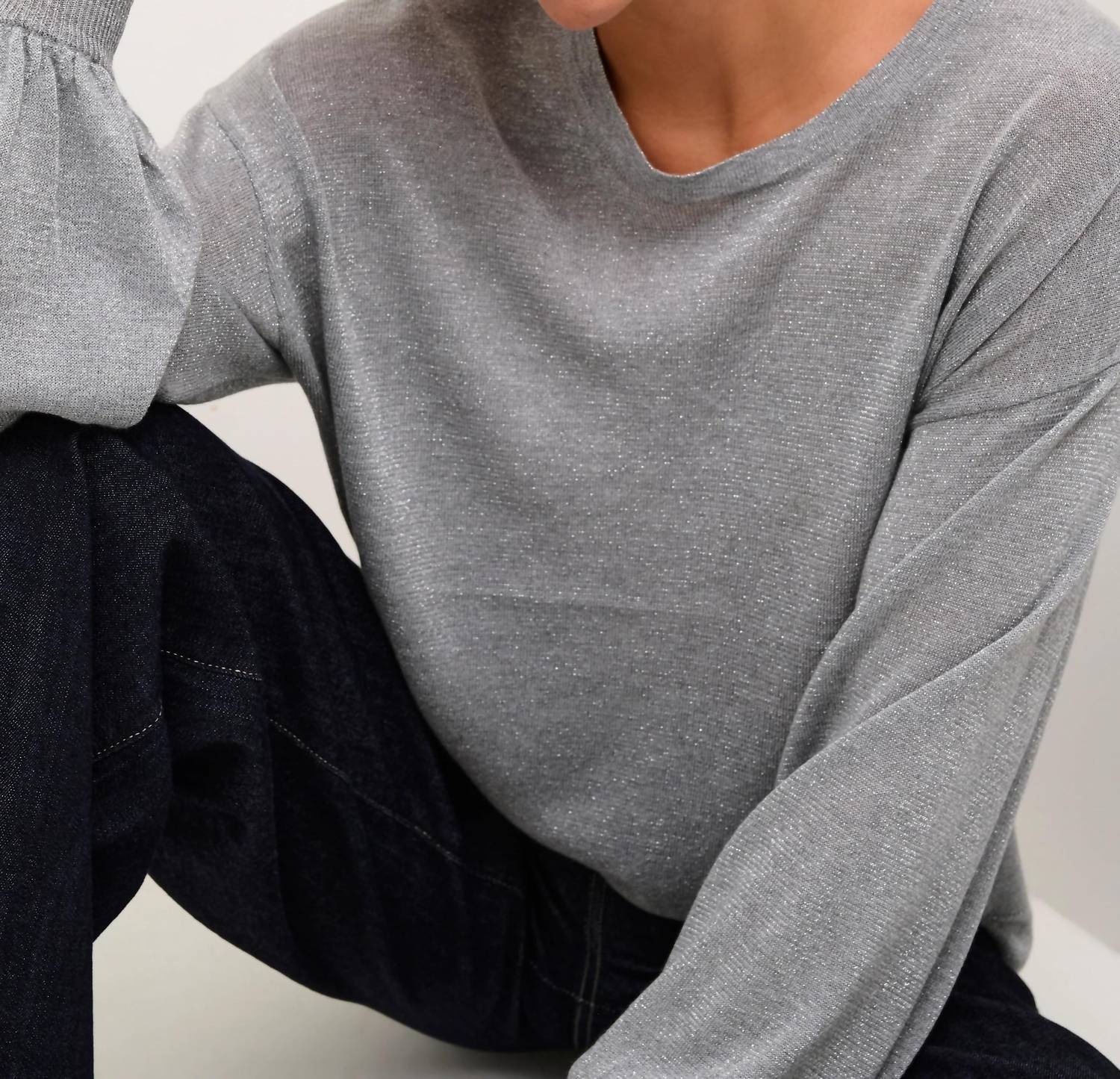 Kaffe - Kaankra Shimmer Knit Round Neck Pullover