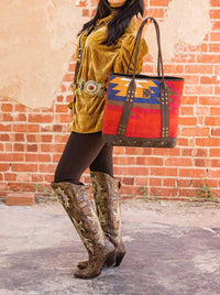 Sts Ranchwear - Women's Crimson Sun Woven Leather Tote Bag