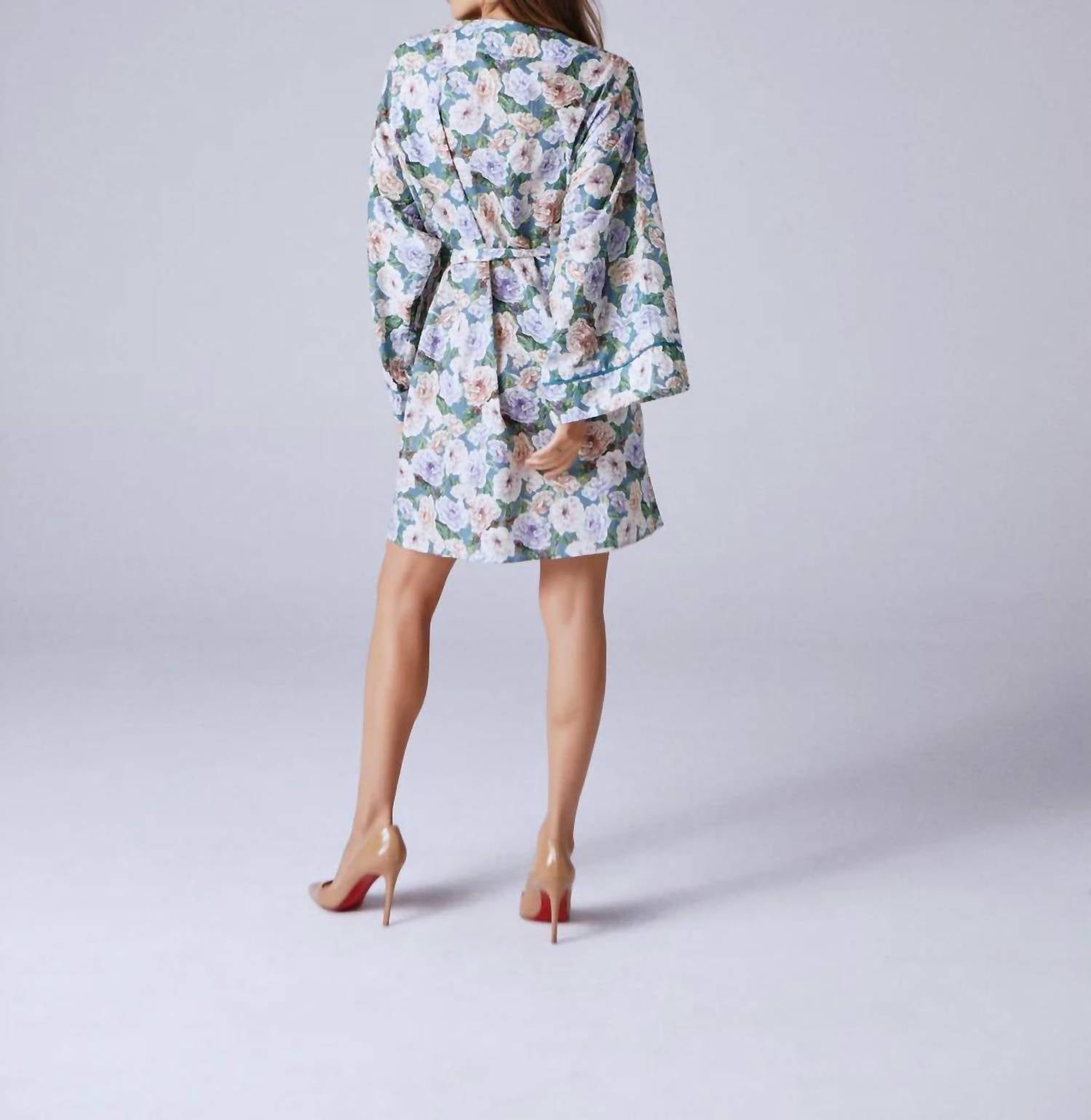 Noblesse Oblige Liberty Short Robe in english country garden - women's intimate - alternate view